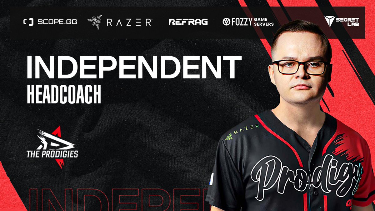 We are glad to welcome @independentmcs as our new Head Coach!

He already worked with @keen_csgo and @shieldx6 under @wolsungCS and he is ready to elevate #THEPRODIGIES !