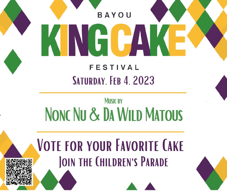 The City of Thibodaux is pleased to declare The Bayou King Cake Festival on February 4, 2023 the official start of Carnival Season for Thibodaux We invite you to join us at the main stage as we toast with our Carnival Krewes to kick off the season in Downtown Thibodaux at 2:05 PM
