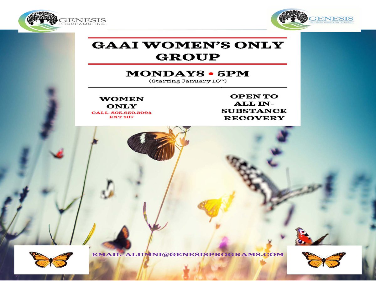 GenesisProgram's tweet image. Genesis Alumni Announces NEW Support Groups Open to the Public!
#Alumni #Recovery #GenesisProgramsInc