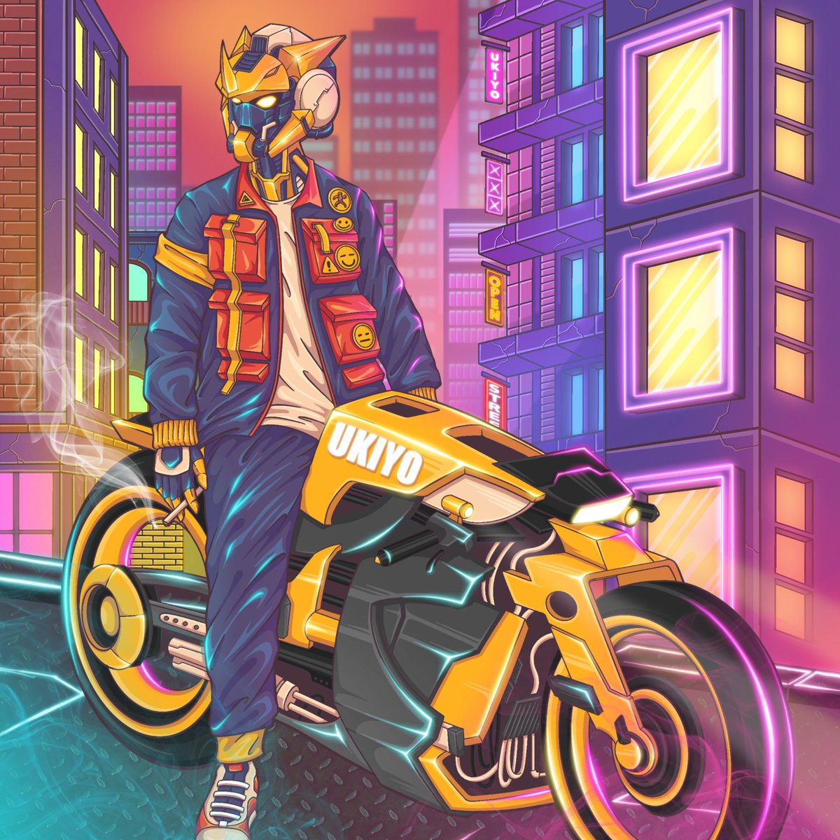 <a href="/aeyakovenko/">toly 🇺🇸</a> If you like cyberpunk and fallout you should check out @UkiyoNFT_ 

The inspiration for our art was Chicago streetwear x cyberpunk
