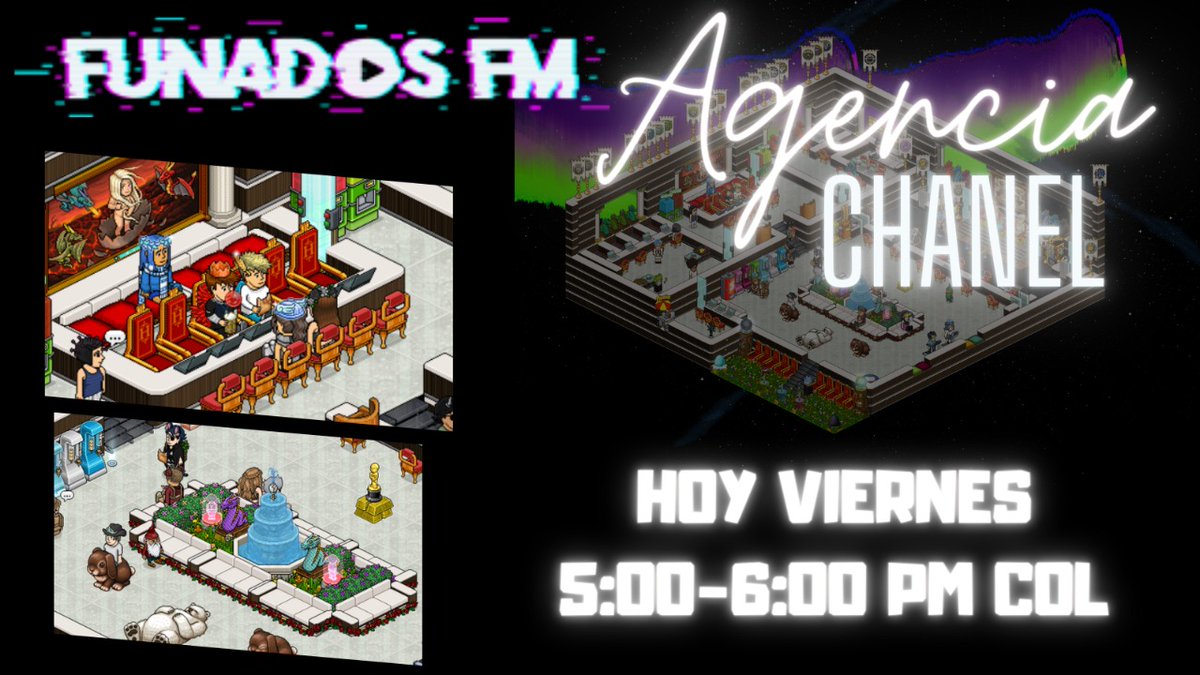 RadioFunadosFm's tweet photo. FunadosFm te invita a escuchar buena música desde la @AgenciaChanelHB  hoy de 5:00 pm a 6:00 pm col 🇨🇴 💖 no te lo pierdas https://t.co/Uj1sNaG5Li 🤩 https://t.co/bbqWNZBPpq
