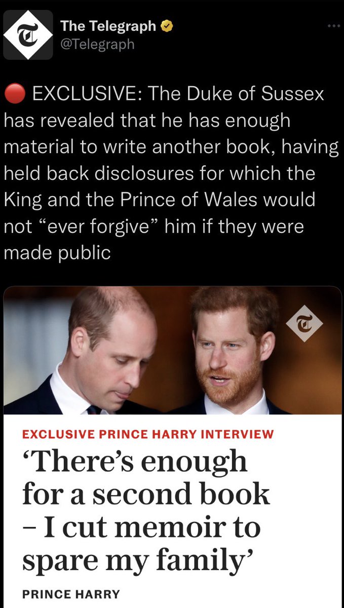 Jwatts3010's tweet image. For the love of God, #PrinceHarry - #SpareUs !!!

#PrinceHarryMemoir #PrinceHarryExposed #HarryisaBackstabbingLiar #GoToSleep #ShutUpHarryAndMeghan #RHONY