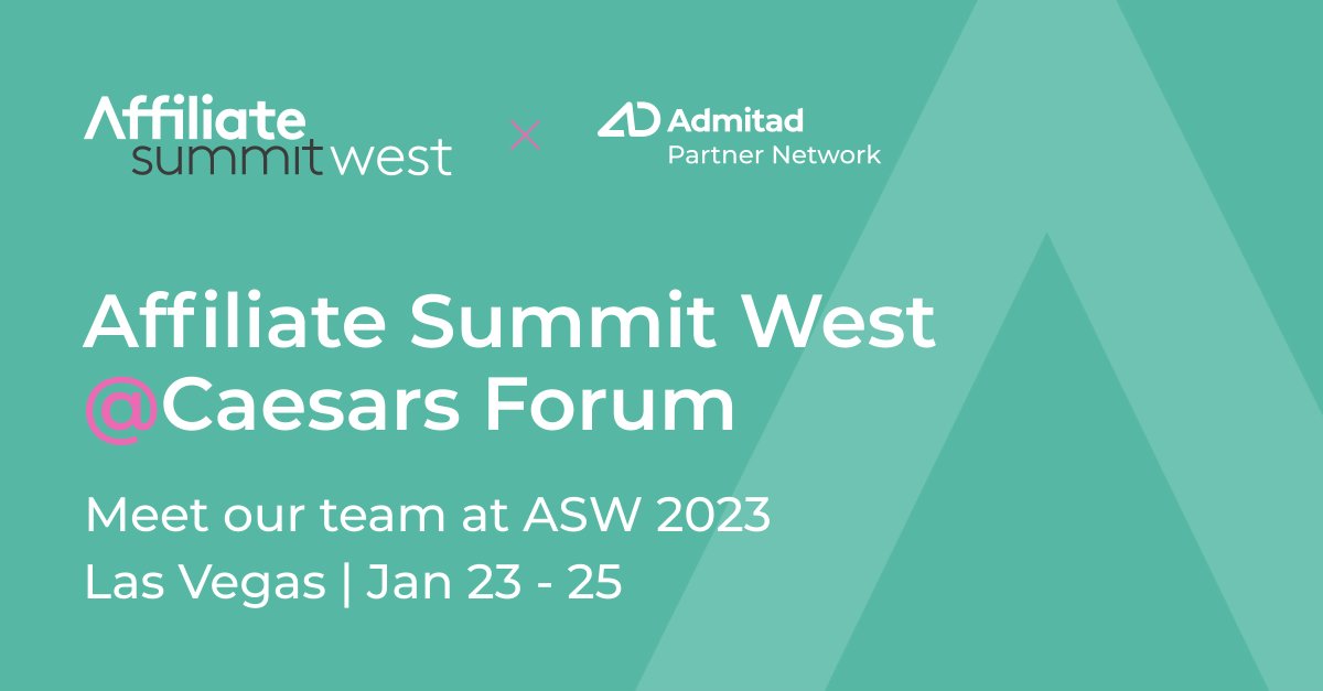 Join us on Jan 23-25 in Las Vegas for Affiliate Summit West

🤝  We’d love to meet and discuss the opportunities within your #affiliate channel! 

#AffiliateSummit #ASW2023 #publishers #LasVegas #ASW2023 #affiliatemarketing #partnermarketing #cpamarketing #brandmarketing