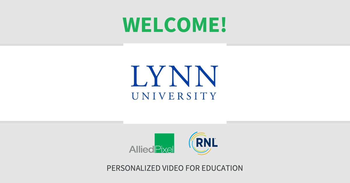 Welcome Lynn  University! We look forward to working with you alongside our friends at Ruffalo Noel Levitz.

To learn more about how Allied Pixel helps educational partners, visit alliedpixel.com/personalized-v…
