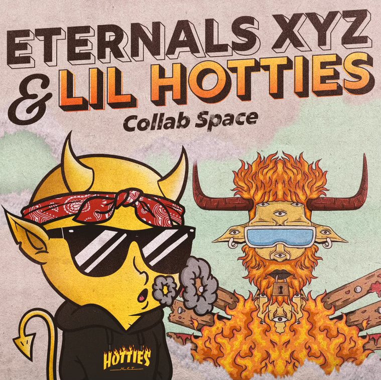 🔥 Community Collab Space 🔥

<a href="/EternalsXYZ/">ETERNALS ♰</a> 🤝 <a href="/LilHottiesNFT/">Lil Hotties</a>  

Let’s learn and Let’s grow together! High tides lift all ships 🚢
Show up &amp; Show out Tomorrow 1/14 @ 3PM PST 

RT &amp; Tag 3 &amp; Set Reminders 🎉
x.com/i/spaces/1zqKV…

#EternalsXYZ #LilHotties #NFTCommmunity