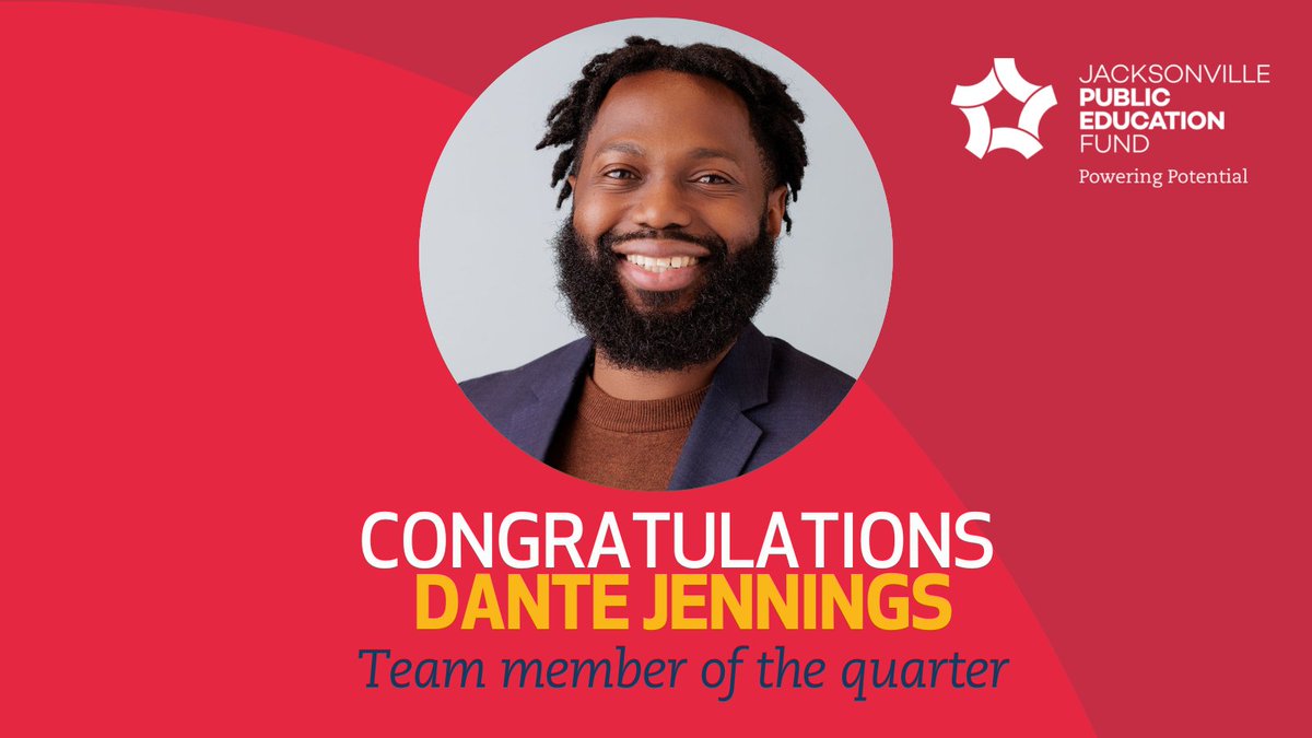 JaxPEF's tweet photo. Congratulations to Dante Jennings, JPEF Director of Strategic Initiatives! There are so many reasons Dante is a great team member, and we're so grateful for his service to JPEF! #Leadership #Collabortion https://t.co/ceS91vKT41