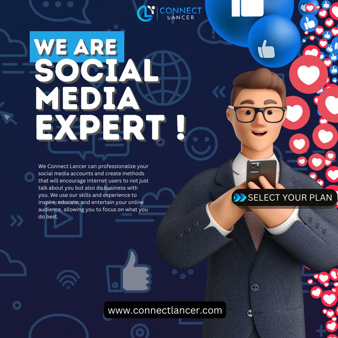 Connectlancer1's tweet photo. We are social media expert !

#connectlancer #connect #socialmediagrowth #socialmediamarketing #socialmediaexpert #socialmediastrategist #socialmediastrategies #contentmarketing #digitalmarketingbusiness #digitalmarketingexpert #businesgoals https://t.co/sbuG037T7p