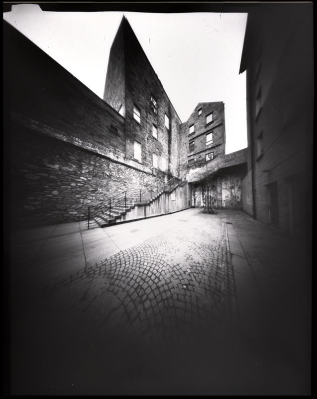 LaurensWillis's tweet image. Hammermen's Entry, Edinburgh. Paper negative large format #pinhole photo. Zero 45. Can I still use #believeinfilm for paper negs? Feels cheeky.