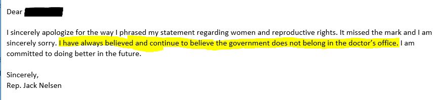whitesheepranch's tweet photo. @Sisyphus43 I appreciate his apology and hope it is genuine. In any event, we need to hold him to his statement that he believes "...the government does not belong in the doctor's office".
#idleg #idpol #jacknelson https://t.co/jsn9j4DIxB