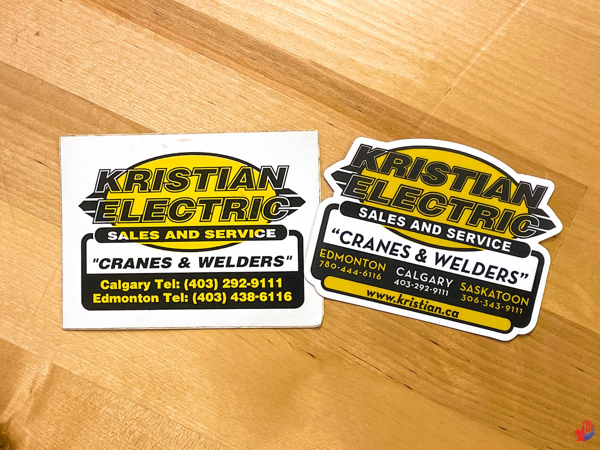 Happy #NationalStickerDay! 😎

Last year, we found some classic Kristian #stickers in the back. Dated back to the 1990's before Alberta introduced the 780 area code for our Edmonton branch.

We updated them for 2023 with our Saskatoon branch and of course... our website!