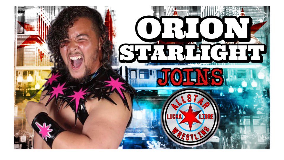 🚨ANOUNCEMENT🚨
Orion Starlight Has strong words to say about his opponents we look forward to seeing his debut and work with All Star Lucha Libre on January 28th reserve your tickets now!