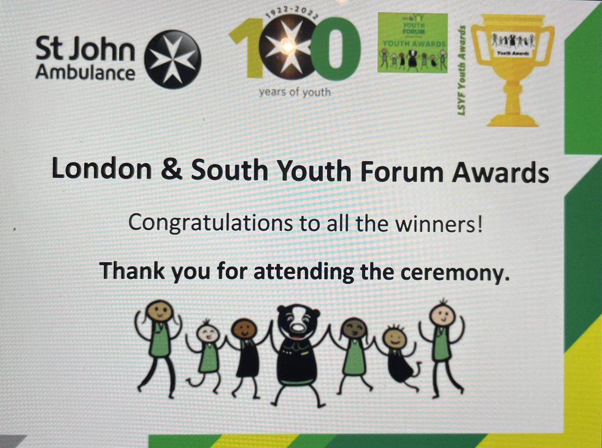 (1/2) One word:

Inspirational. 

Tonight I had the amazing opportunity to watch the 2022 London and South Youth Form Award ceremony 

I have come away from tonight inspired by the brilliant work of our fantastic young people and those who support them

#amazingLSYF