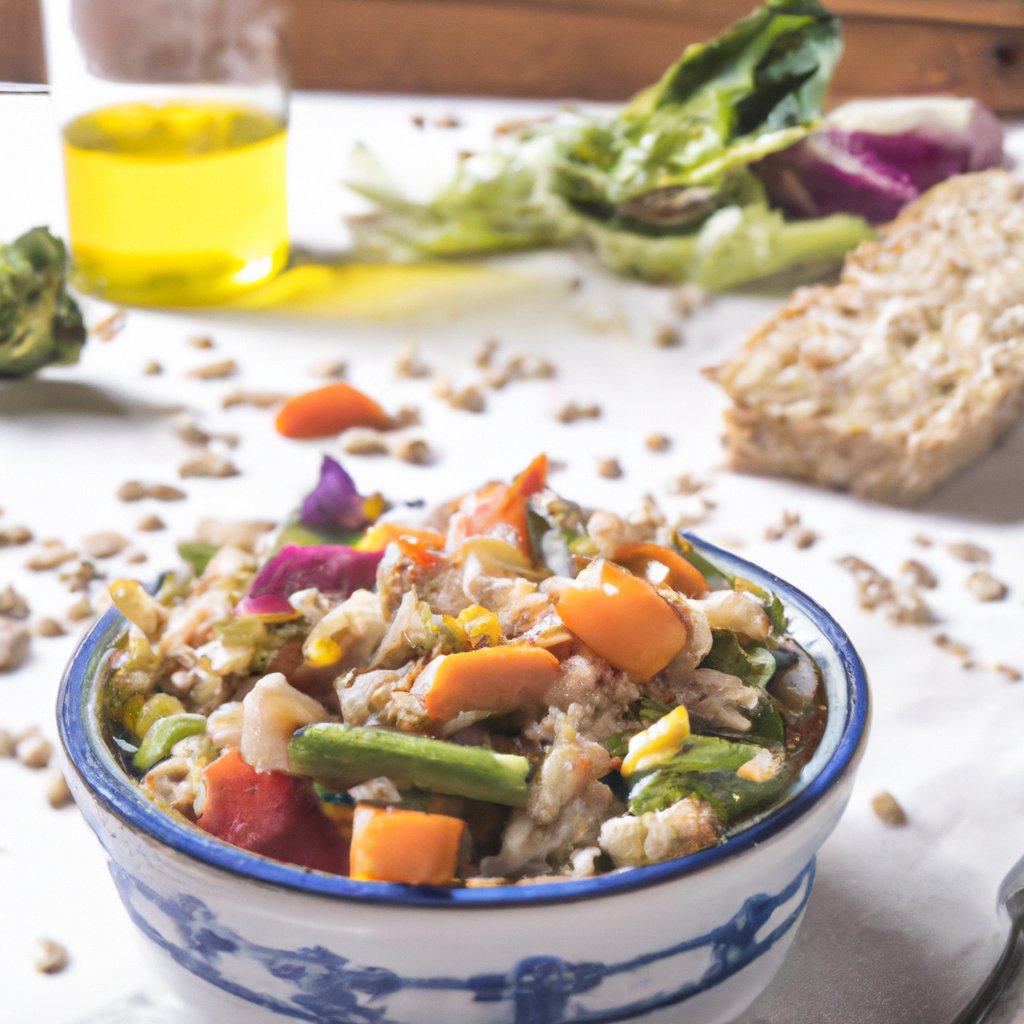 Insalata di farro con verdure di stagione - buff.ly/3WbCjoD - #contorno #acetobalsamico #cetrioli #farro #olioextraverginedoliva #olivenere #pepe #peperoni #pomodori #sale #senape #zucchero