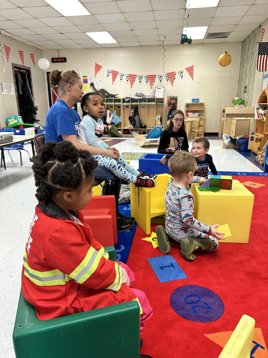 Thank you @Navywife671 for helping put together our virtual read aloud today! Our kiddos loved showing off their PJs and listening to some snow themed books! Now to manifest some real snow…. 😉 #collaborationmatters #littleworldchangers #ecseteachersrock