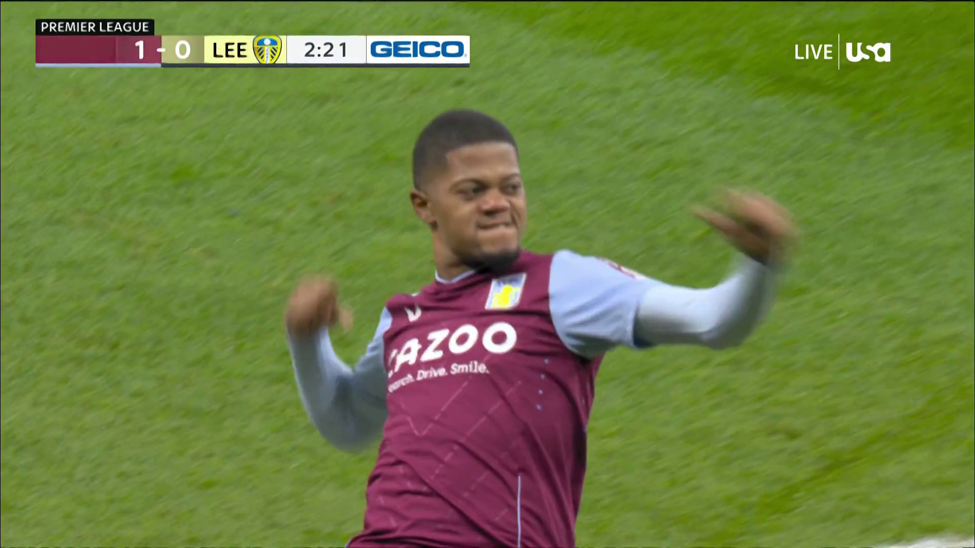 Leon Bailey needed just two minutes to put Aston Villa ahead of Leeds!

📺: @USA_Network 
#MyPLMorning | #AVLLEE”