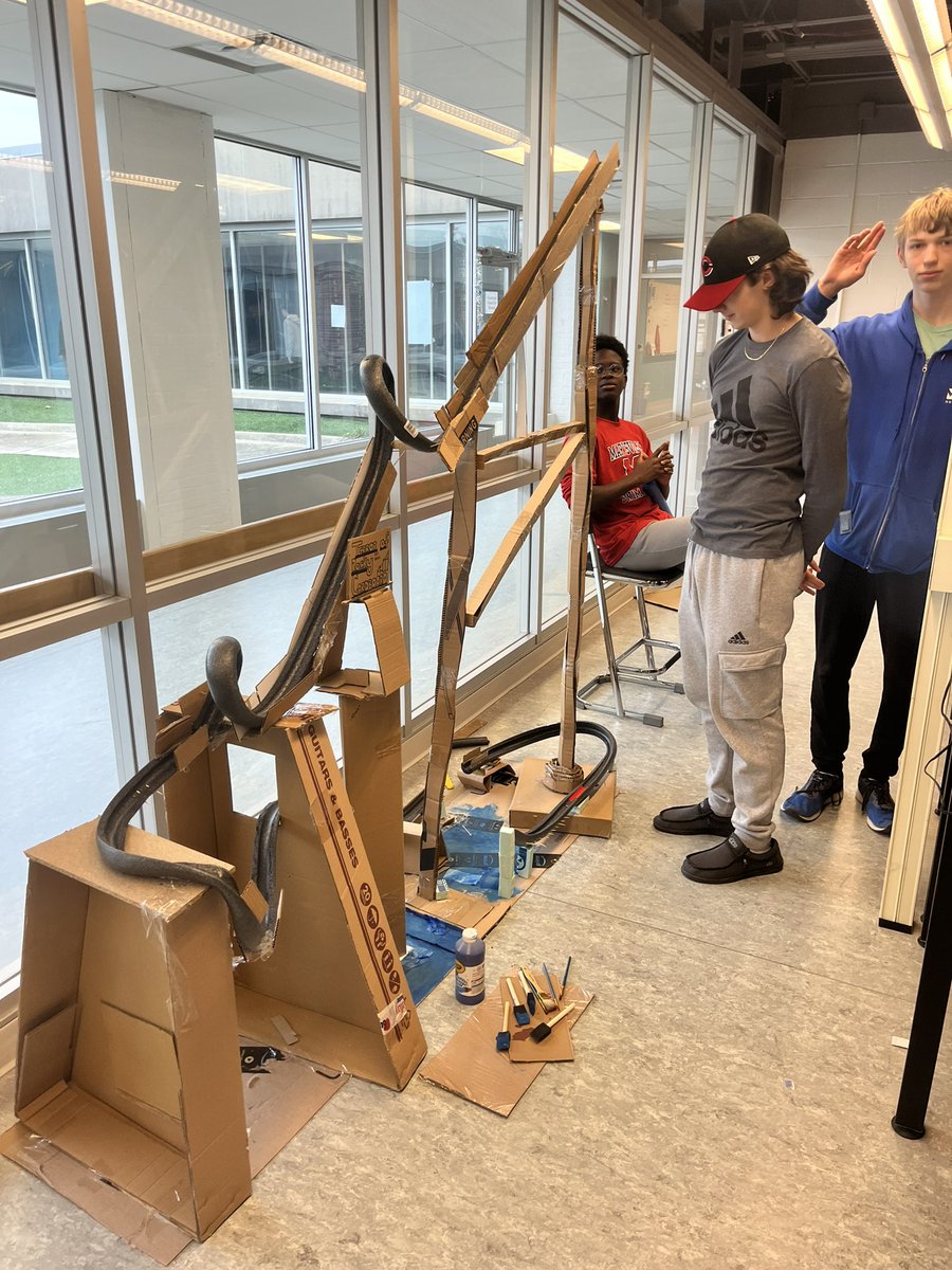 MarysvilleECHS's tweet photo. Students in our Pre-Calc and Physics classes worked together to study Kinematics and graphing through the design and building of roller coasters. #STEMeducation https://t.co/e9bW9D8F8v