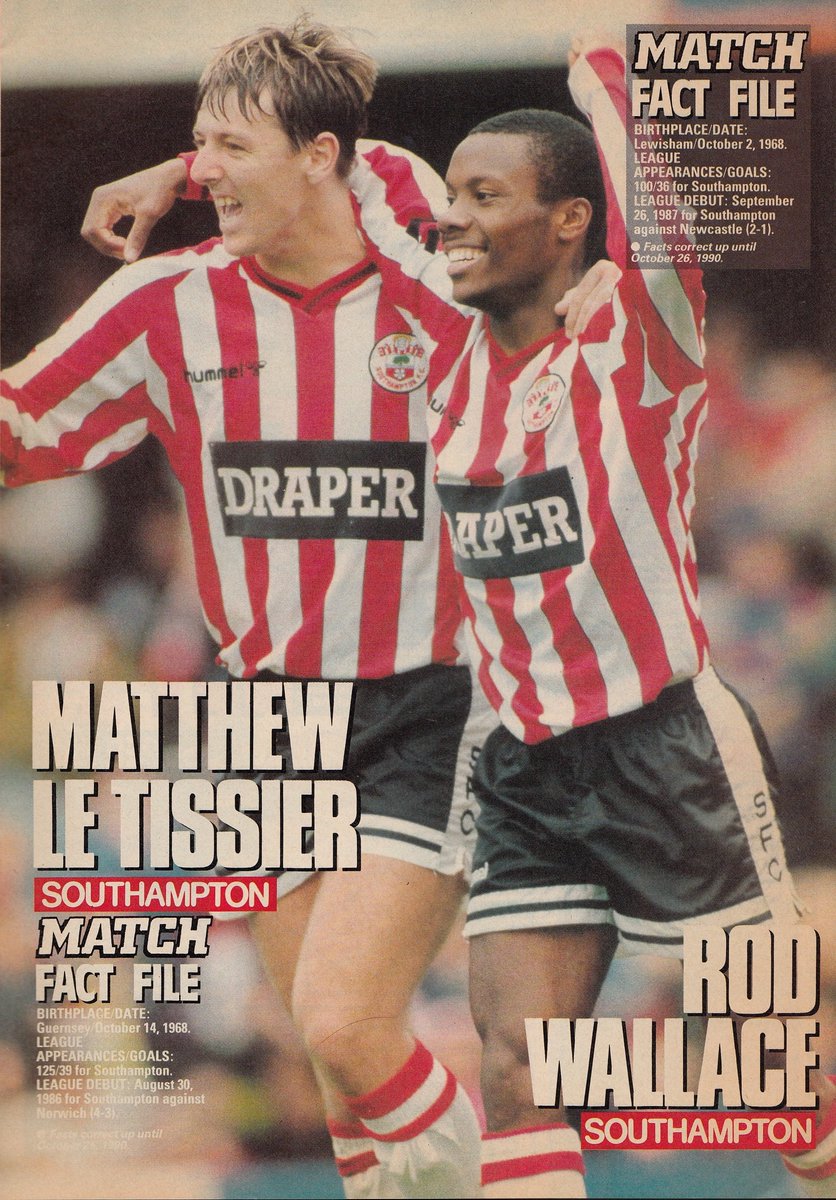 #MattLeTissier and #RodWallace #Southampton #Match 1990-11-03