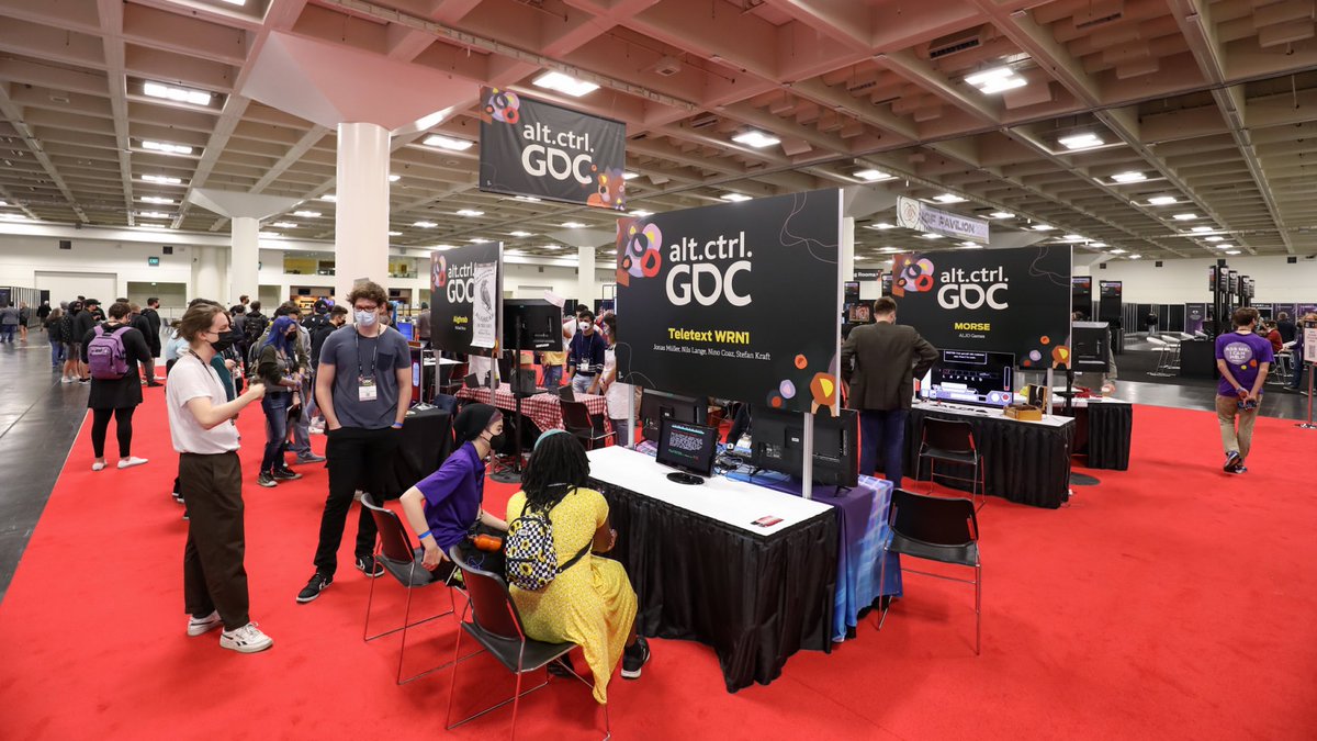 Official_GDC's tweet photo. Guide a puppet through a cult ritual, play golf with a toaster, or try to find your keys inside an oversized tie. All of this and more at alt.ctrl.GDC!

Here are the 19 outstanding games to be featured at alt.ctrl.GDC at #GDC23. 

https://t.co/umycaYvU9J https://t.co/Xop9lbOQIT