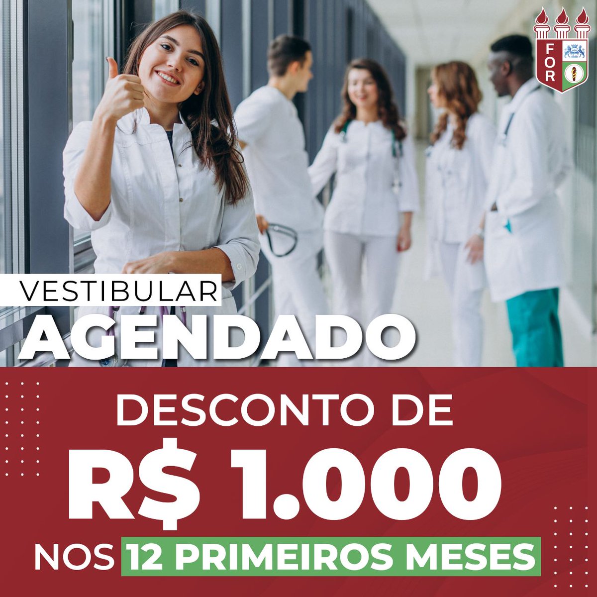 FOR_Recife's tweet image. Um desconto desse não existe. 

Ops! Na FOR existe sim e está sendo oferecido para que você possa viabilizar o sonho de se tornar cirurgião-dentista na única faculdade de Odontologia que prioriza qualidade e excelência, com turmas qualificadas de apenas 30 alunos por ano.