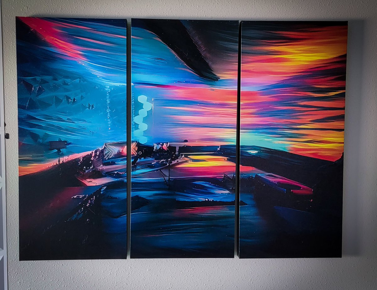 Rate this piece I have on my wall on a scale of 1-10 #ratemyart #art #nft #NFTartist #NFTartwork #artists #artistsontwitter #canvas #digitalart