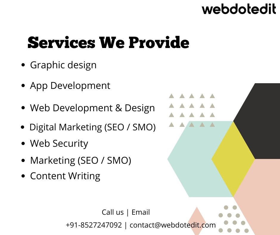 Hire a Web Designer &amp; Developer in India at the lowest cost.

webdotedit.com/web-developmen…

#webdevelopmentcompany #webdevelopment #webdesign #webdevelopmentservices #websitedevelopment #digitalmarketing #webdeveloper #seo #webdesigncompany #webdevelopmentagency #websitedesign
