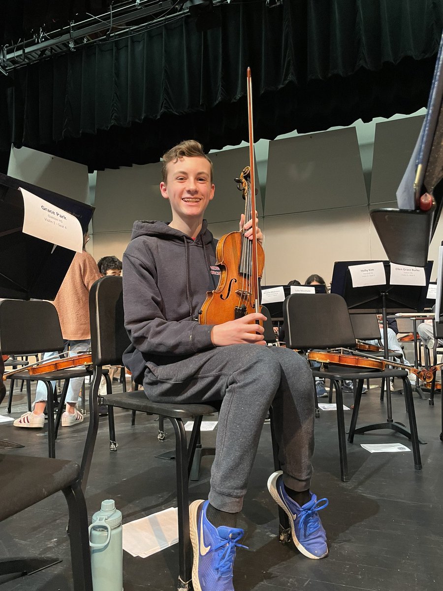 Got a great picture of Sean at District 12 Senior Honors Orchestra! <a href="/herndonorchs/">Herndon High School Orchestras</a>