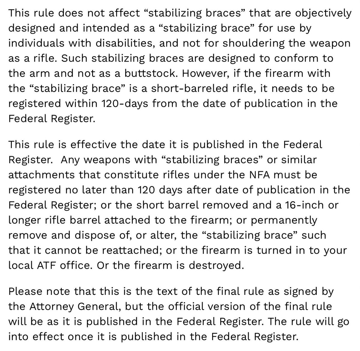 ApeDefense's tweet photo. @ATFHQ just issued this ruling. 

Braces account for $4B a year of revenue in the firearms industry. We’ve never seen a more anti-American industry administration in our lifetime. https://t.co/YTbtjalSLf