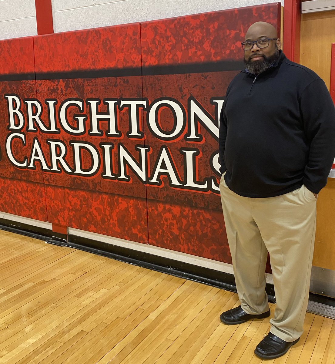 BrightonCards's tweet photo. Welcome to our new head football coach, Keith Setler. Today Coach Setler was introduced to our football team. There was so much excitement and positive energy in the air. We cannot wait for this upcoming season! #AllCardinalsAlways #CardinalFam https://t.co/t3iMznr6pS