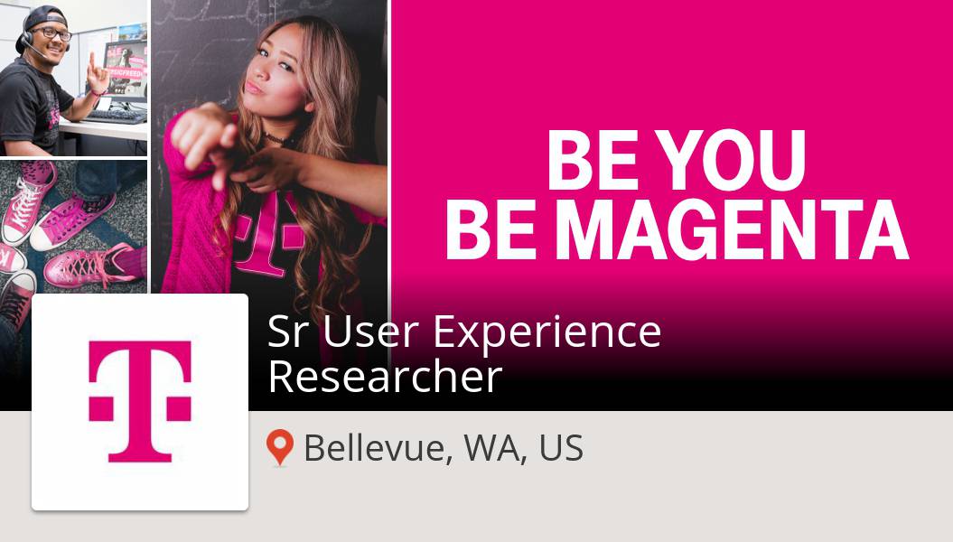 Apply now to work for T-Mobile as Sr User Experience Researcher! (#BellevueWAUS) #job workfor.us/tmobile/2ol5a