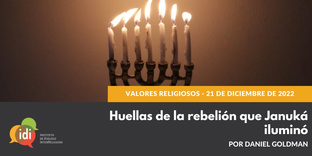 📆 LO QUE DEJÓ EL 2022

"HUELLAS DE LA REBELIÓN QUE JANUKÁ ILUMINÓ". En diciembre, en ocasión de Januká, Dany Goldman comentaba los hallazgos arqueológicos de restos de un fuerte destruido hace 2200 años, en la revuelta relacionada con esta conmemoración.

bit.ly/3QvRuHU