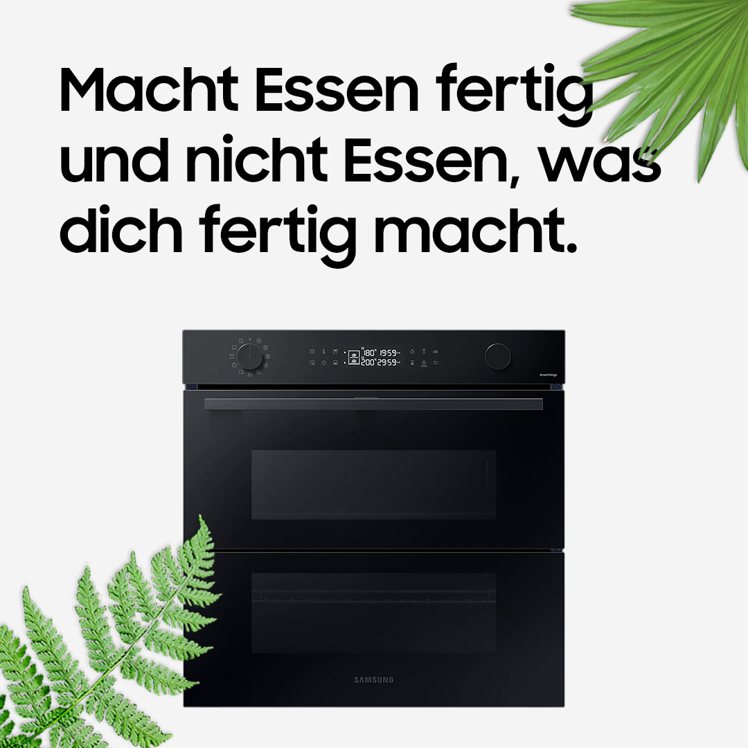 SamsungDE's tweet photo. Für das kulinarische Kontrastprogramm zum Ekelessen im #Dschungelcamp gibt‘s zum Glück unseren #DualCookFlex. https://t.co/S5ONOgo5pU