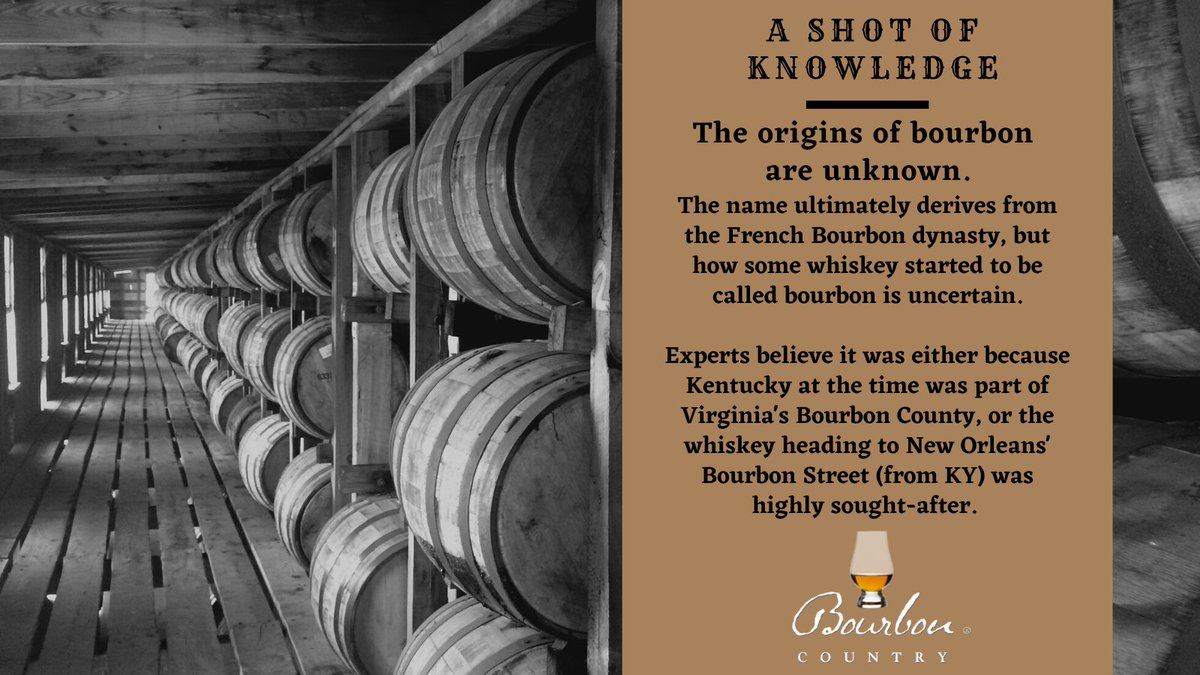justaddbourbon's tweet photo. Nobody knows exactly how bourbon got its name. 🥃❓
.
.
#themoreyouknow #shotofknowledge #funfacts #TGIF #bourboncountry #justaddbourbon #bourbon #kybourbon #kentuckybourbon #bourbonstate #bourbontime #bourbonlife #bourbonlove #bourbononmymind #visitkentucky #whiskeyweekend https://t.co/XSksZM3lmZ