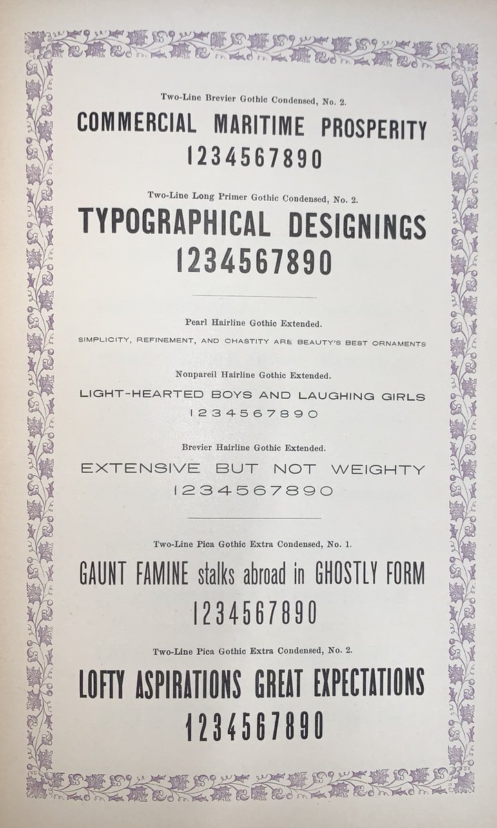 projectorperiod's tweet photo. Four more pages from this week. These come from Rand, Avery &amp; Co. (Boston: 1874).

#printingtypes #graphicdesign #bookhistory https://t.co/eykoOCuCuI