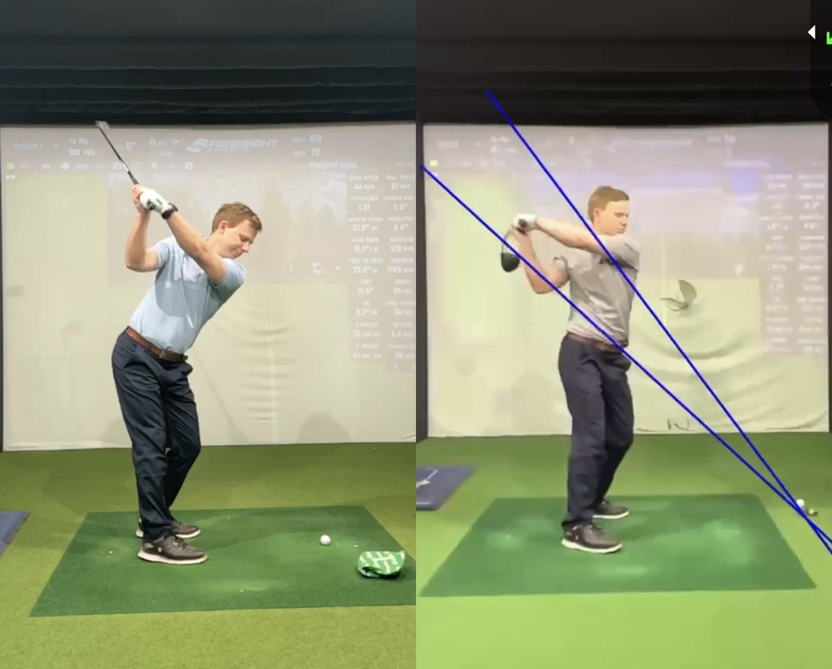It’s hard to believe that these positions are from lesson 1 and lesson 2. This player has fully got on top of and understood the tilts needed in the swing to be consistent. It’s been brilliant to see the transformation 🏌️‍♂️ 

#iknowheisusingadifferentclub #golf #golfcoaching