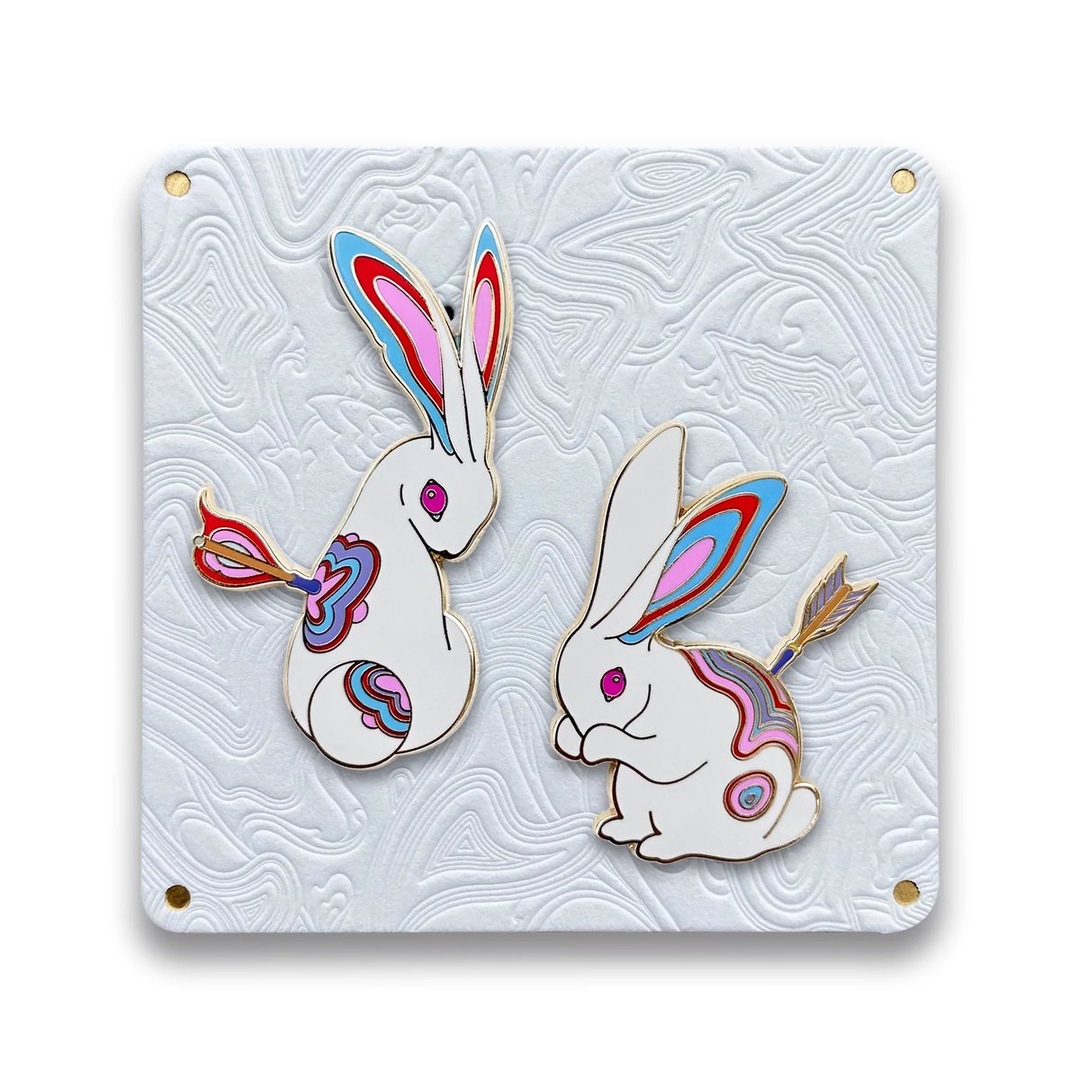 JamesJeanArt's tweet photo. Year of the Rabbit pin set releases Jan 17 at 8am PT! 💘🐰 https://t.co/km6fB9QN6F https://t.co/iPhlaB0VMG