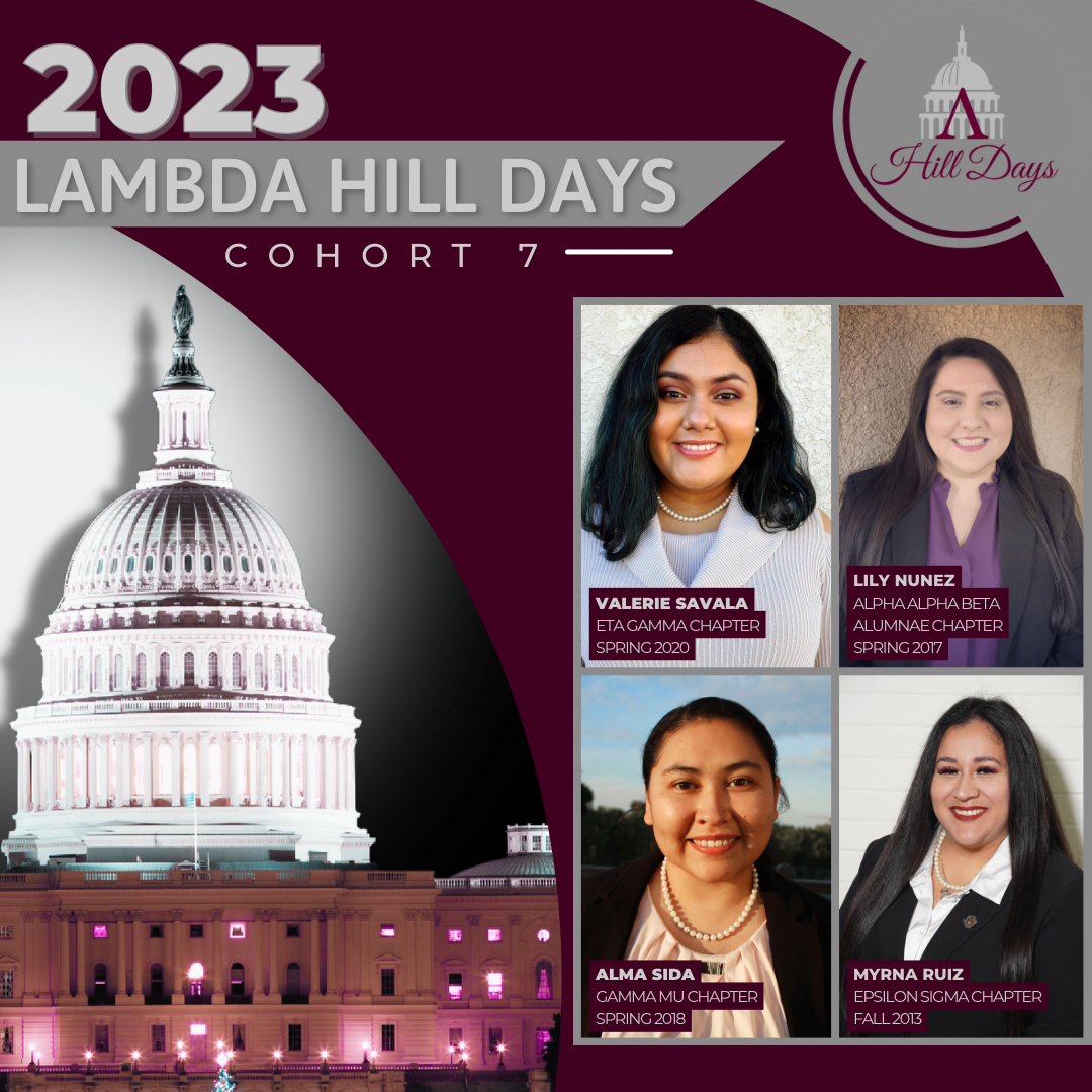 Congratulations to all of our members that have been selected to represent our sisterhood during this year’s #LambdaHillDays! As participating members of Cohort 7, they will advocate for issues critical to our communities and organization. Bravo sisters! #LTA1975 #LTAPEI