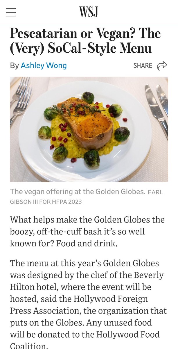 Thank you @wongalum for including @HollywoodFoodCo in your #GoldenGlobes coverage!