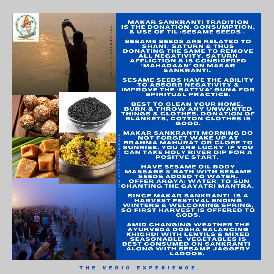 VedicExperience's tweet photo. #makarsankranti2023  #makarsankranti #vedicastrology #sesame #donation #VedicExperience https://t.co/0IKfGnj76v