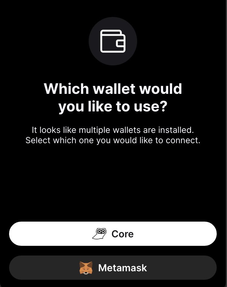DHuts_'s tweet image. Can anyone explain this? Avax #corewallet 

Who thought it was a good design to intercept the response of the app a user expects to see only to make you log in, to then select the app you JUST INTERCEPTED?!

This is has to be the worst UX in web 3 🤦‍♂️ was excited abt this too 😒