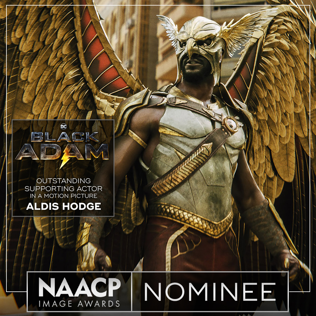 A round of applause for @aldishodge for his @naacpimageawards nomination for outstanding Supporting Actor in A Motion Picture. Congratulations! #BlackAdam