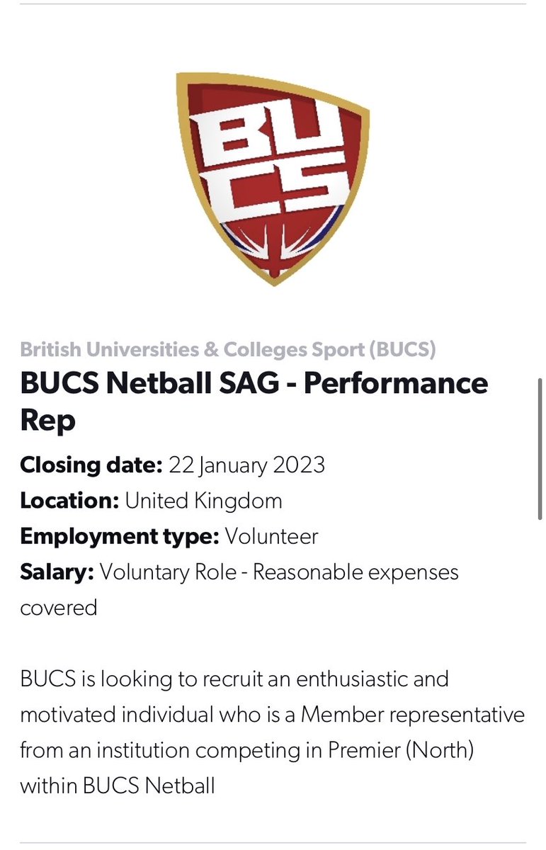 SG_TeamManager's tweet photo. We are recruiting for a Performance North Rep on the @BUCSsport Sports Advisory Group! Please like and share so we can find a great person for this role https://t.co/DeeV5S2Pm7 #bucsnetball https://t.co/7iZW7vAhNd
