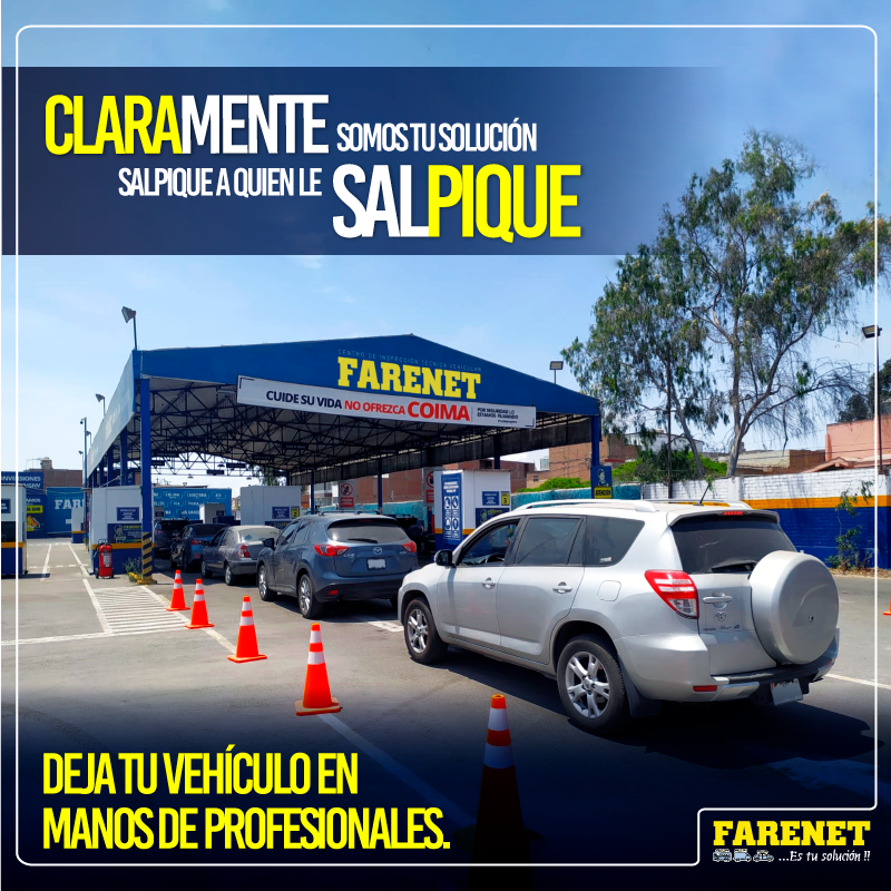 farenet_oficial's tweet photo. #Farenet 💙💛
¡Por andar con otros, esperamos que no te SALpique la multa! Ven a Farenet y pasa tu revisión técnica vehicular. CLARAmente somos la mejor opción, porque estamos autorizados por el #MTC. https://t.co/tfeVnBOMNe