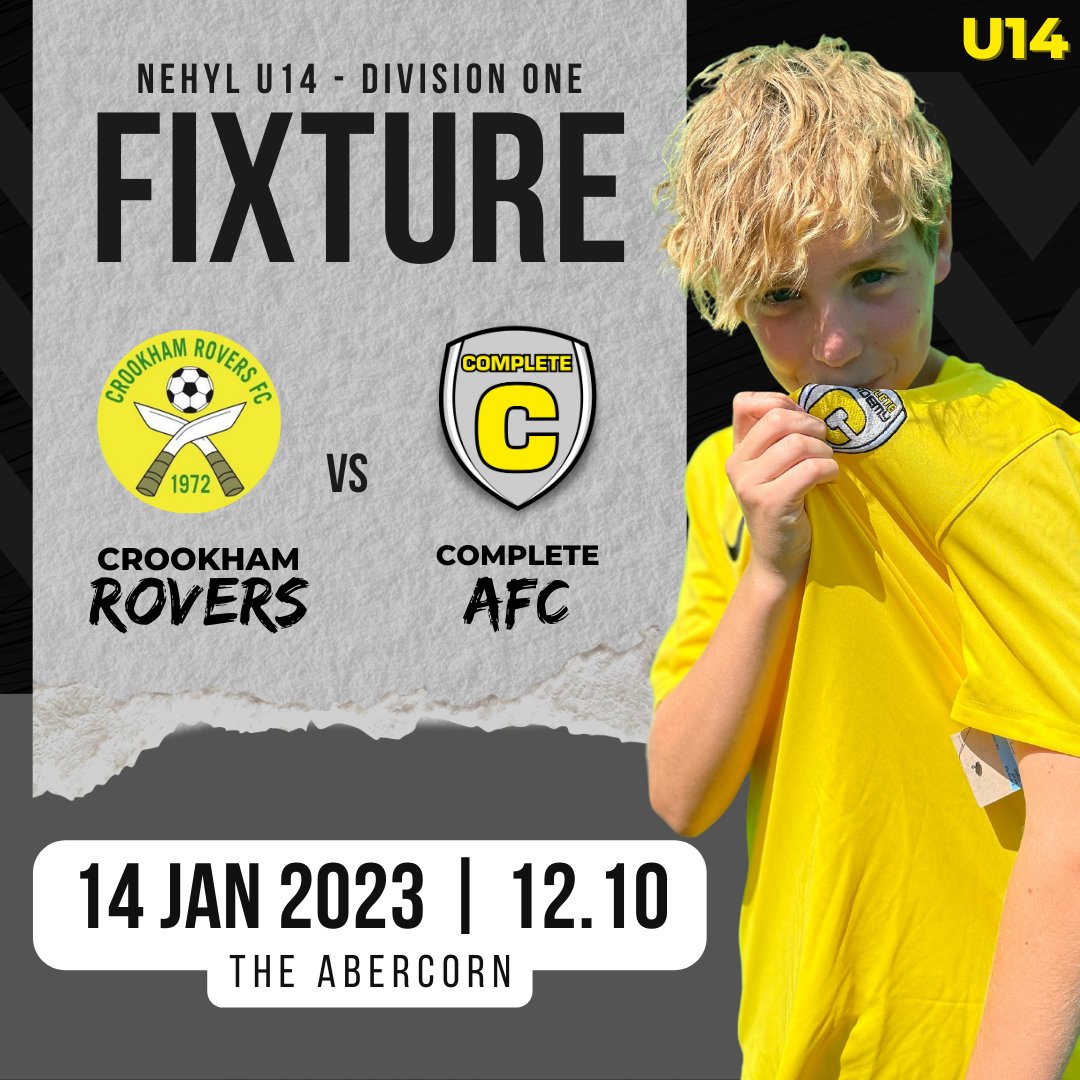 ⚽️ U14 AFC Complete Fixture ⚽️

🆚 Crookham Rovers
📆 Saturday 14th Jan 2023
⏰ 12:10am KO
🏆 NEHYL Div 1
🏟 The Abercorn

#UTC #grassroots #grassrootsfootball #risingballers #futureballers