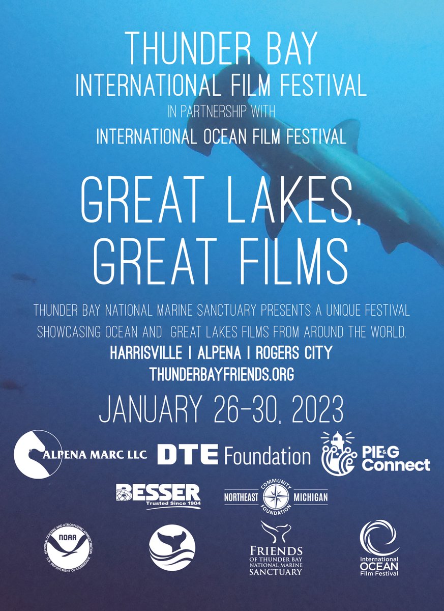 It's almost time for #filmfestival! In partnership with the International Ocean Film Festival, the Thunder Bay International Film Festival showcases some of the most impressive ocean and Great Lakes films from around the world. Get your tickets now! thunderbayfriends.org