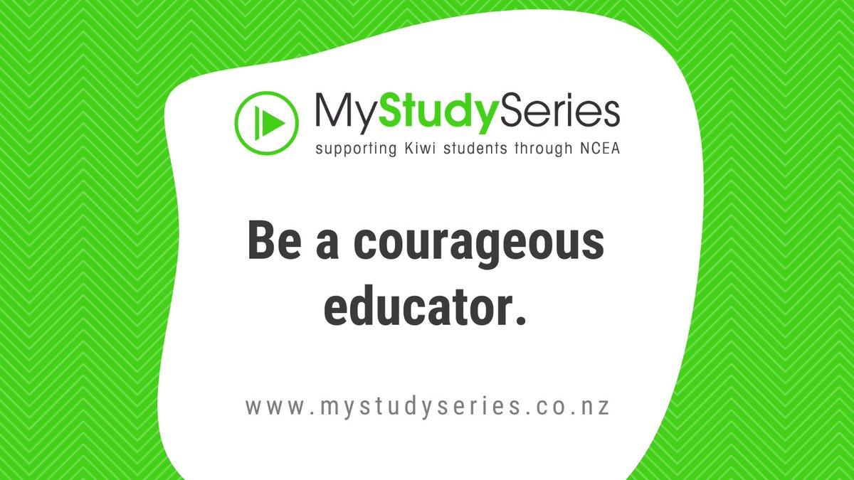 MyStudySeries's tweet image. With the 2023 academic year almost upon us, what sort of educator are you going to be? Will you be a courageous educator, who goes over and above, challenges the status quo, and places the student at the centre of all of your decisions and teaching? #edchatnz #ncea #eduleadership