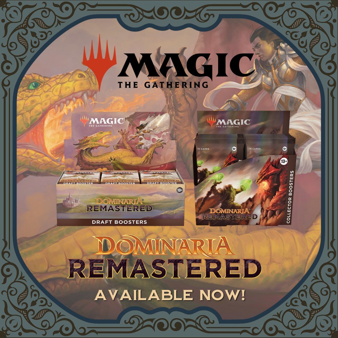 FableHobby's tweet image. It is time to celebrate, #planeswalkers! 🥳

Dominaria Remastered gathers #cards across 27 different past collection which took place into the legendary plane of #Dominaria to celebrate 30 years of Magic: the Gathering! 🤎

👉 #MTGDMR is already AVAILABLE at our #store! 🔥