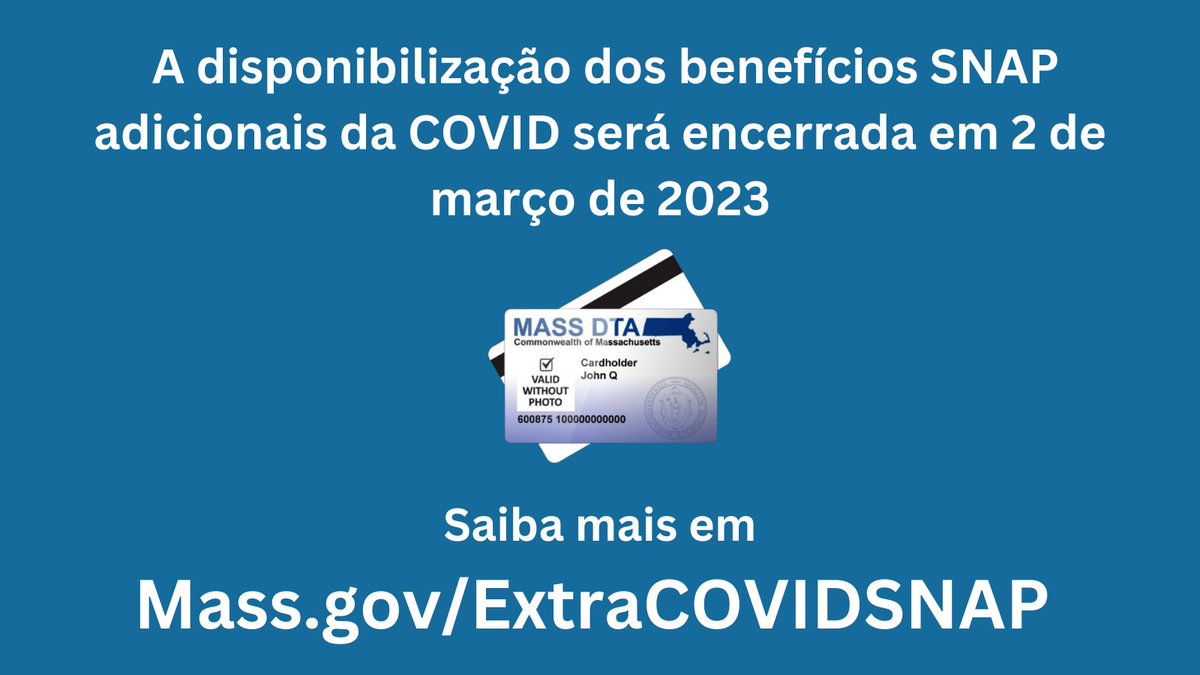 SEMAPonline's tweet photo. Extra COVID SNAP benefits are ending March 2, 2023 in Massachusetts. Households will continue to get their normal SNAP benefit amount. Visit https://t.co/BUVGkQIafr to learn how you can get the most SNAP and save some of it to help after March 2. https://t.co/0saGz52n4h