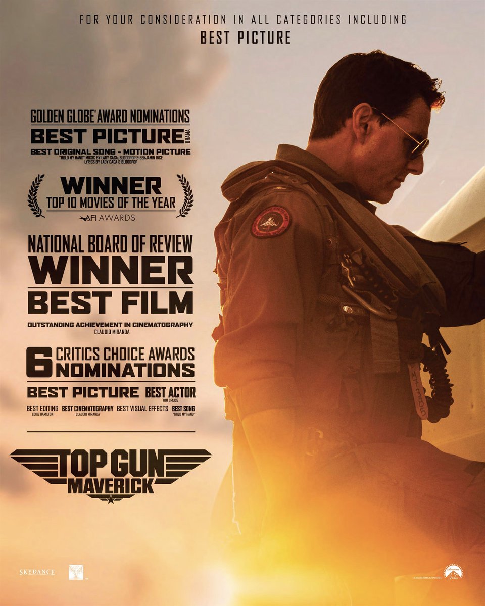 For Your Consideration in all categories including Best Picture #TopGunMaverick #Oscars #Oscars2023 #FYC  

📸 via Deadline
(issuu.com/deadlinehollyw…)
