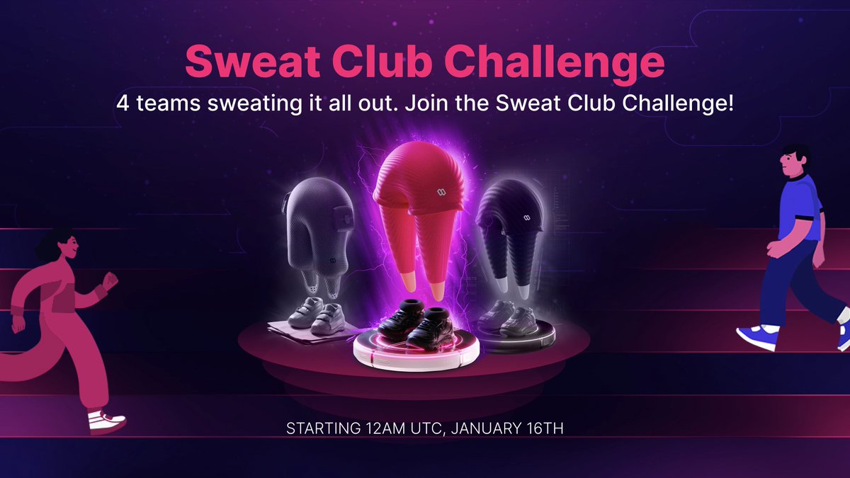 Want to win access to the Sweat Hero Closed Beta?

Get ready for a #SweatClub 🔥 

Compete with your steps over three days! 🚀
Four teams. Walk to win.

How to participate 👇