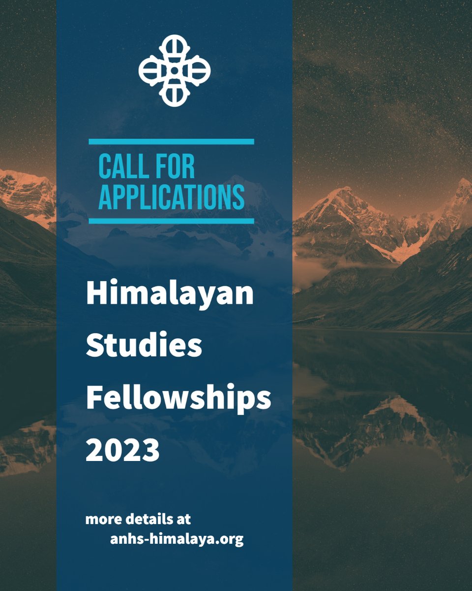 🌟Funding Opportunity🌟
@anhs_himalaya is accepting applications for the 2023 Himalayan Studies Fellowships. 🗓️Deadline February 15, 2023. Read more @ anhs-himalaya.org/news/13054566. Pls share & RT #HimalayanStudies #anhs_himalaya #nepalstudies #